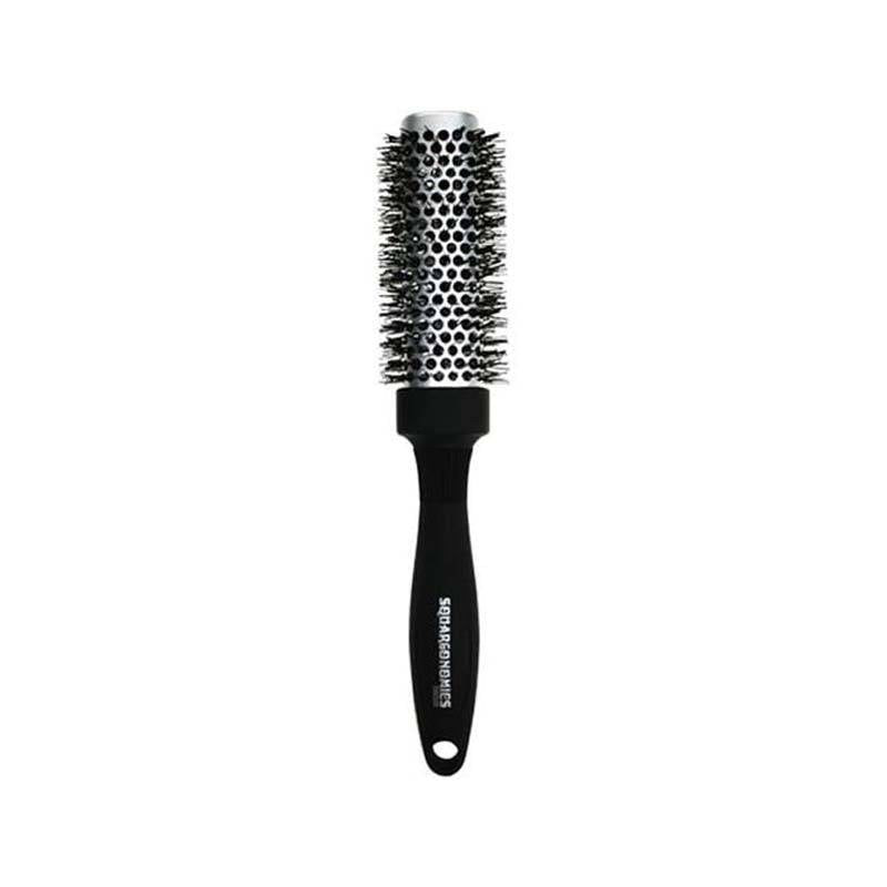 Denman Squargonomics L = 33mm Zwart/Zilver - KOOS • alles voor de kapper - Denman - Haarborstels