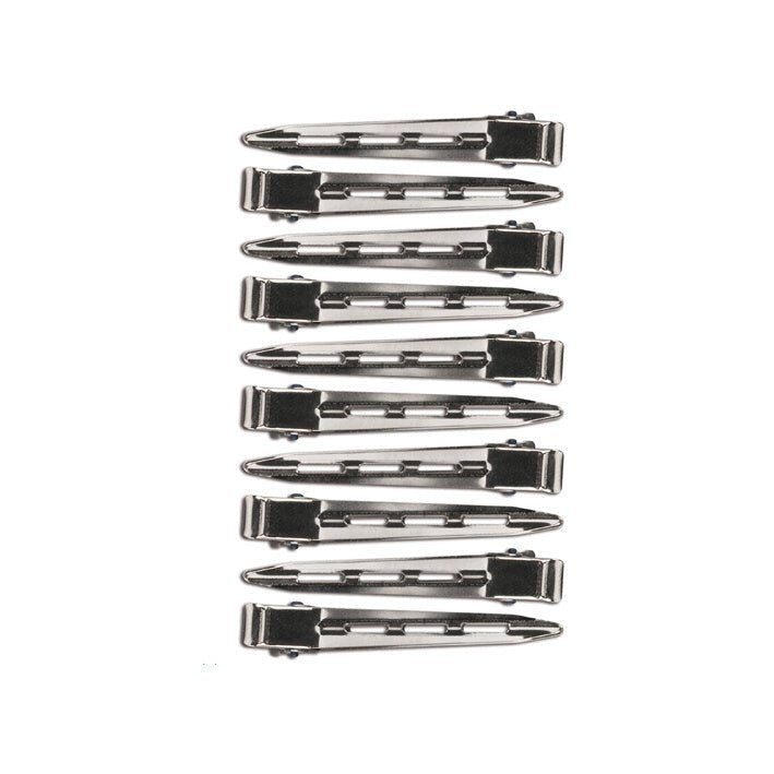 Eurostil Metalen Clips Large 6,5cm 10st - KOOS • alles voor de kapper - Eurostil - Watergolfklemmen