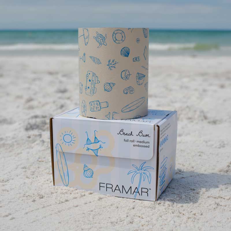 Framar Alufolie Beach Bum Embossed 98m - KOOS • alles voor de kapper - Framar - Folies