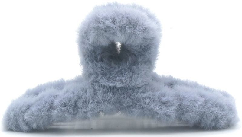 Haarklem fluffy grijs 12,5cm - KOOS • alles voor de kapper - KOOS - Haarmode