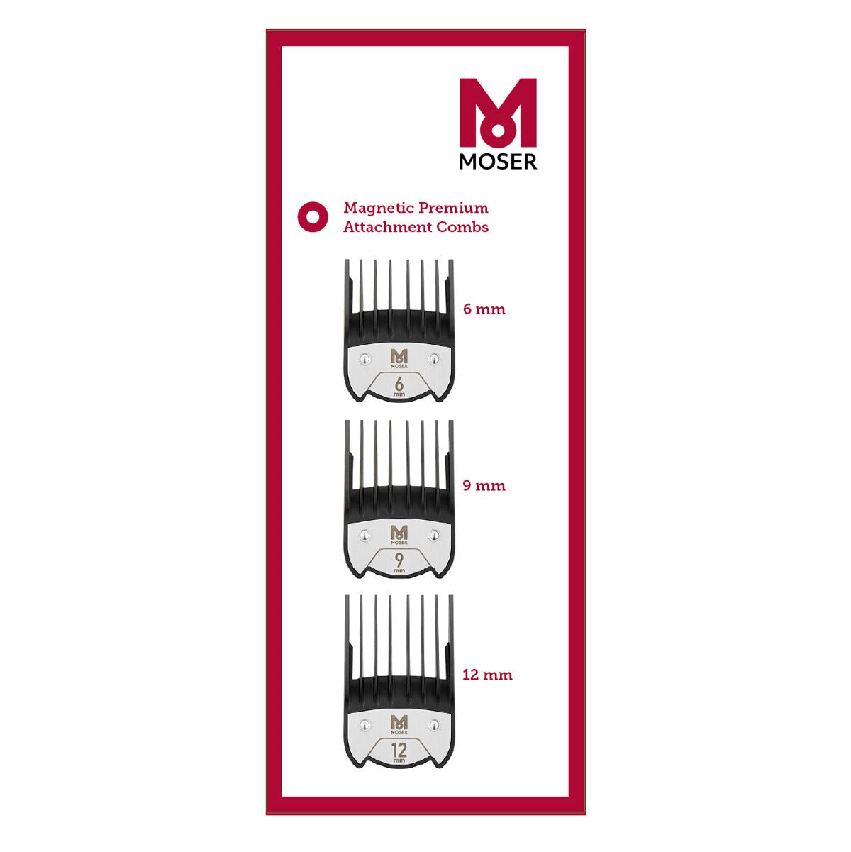 Moser Set Magnetic Premium Opzetkammen S 3st - KOOS • alles voor de kapper - Moser - Opzetkammen