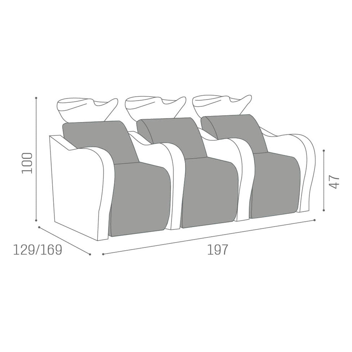 SA Wasunit Luxury Longue - KOOS • alles voor de kapper - Salon Ambience - Wasunits
