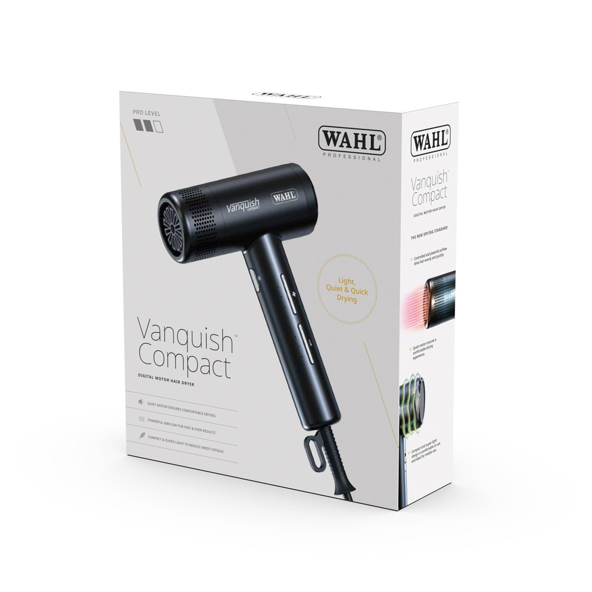 Wahl Vanquish Compact Dryer Black - KOOS • alles voor de kapper - Wahl - Fohns