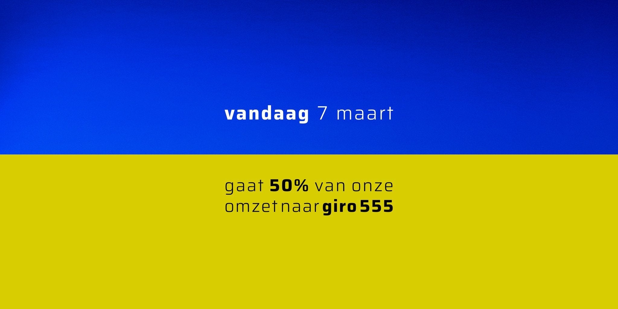 7 maart is 50% van de omzet voor Oekraïne - KOOS • alles voor de kapper