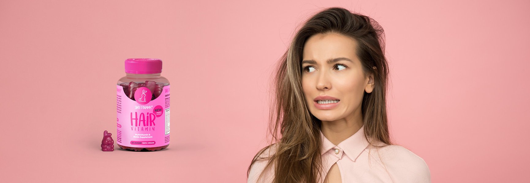 Voorkom haaruitval na corona met Sweet Bunny haarvitamines - KOOS • alles voor de kapper