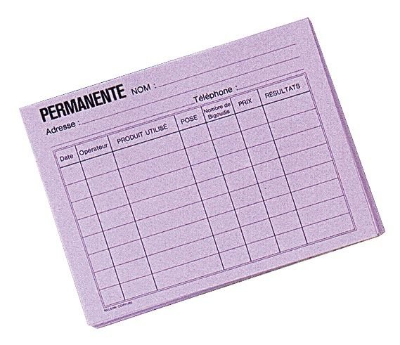 50 Fiches Voor Kleuring En Permanenten Mauve 16X12 Cm - KOOS • alles voor de kapper - Sibel - Overige toebehoren