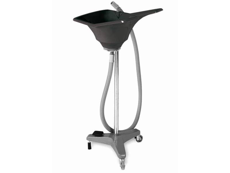 Alteq Wasbak 5509 Zwart RVS Statief Pedaal - KOOS • alles voor de kapper - Alteq - Kapperswasbak