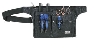 Belt 3 Zwarte Holsterceintuur In Matte Kroko Vr 3 Scharen - KOOS • alles voor de kapper - Sibel - Holsters