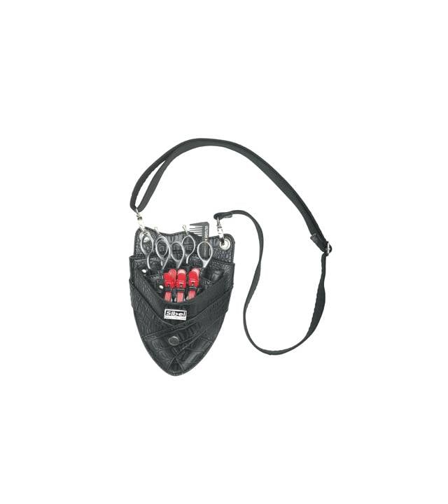 Boy 7 Zwarte Holster In Matte Kroko Vr 6 Scharen Sibel - KOOS • alles voor de kapper - Sibel - Holsters