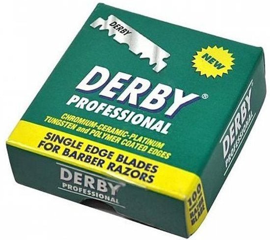 Derby Platinum Razor Blades Green 100 stuks - KOOS • alles voor de kapper - Eurostil - Kappersmes