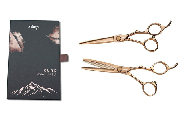 E-Kwip Kuro Rose Gold 5.5 Scharenset 0481 - KOOS • alles voor de kapper - E-kwip - Kappersschaar
