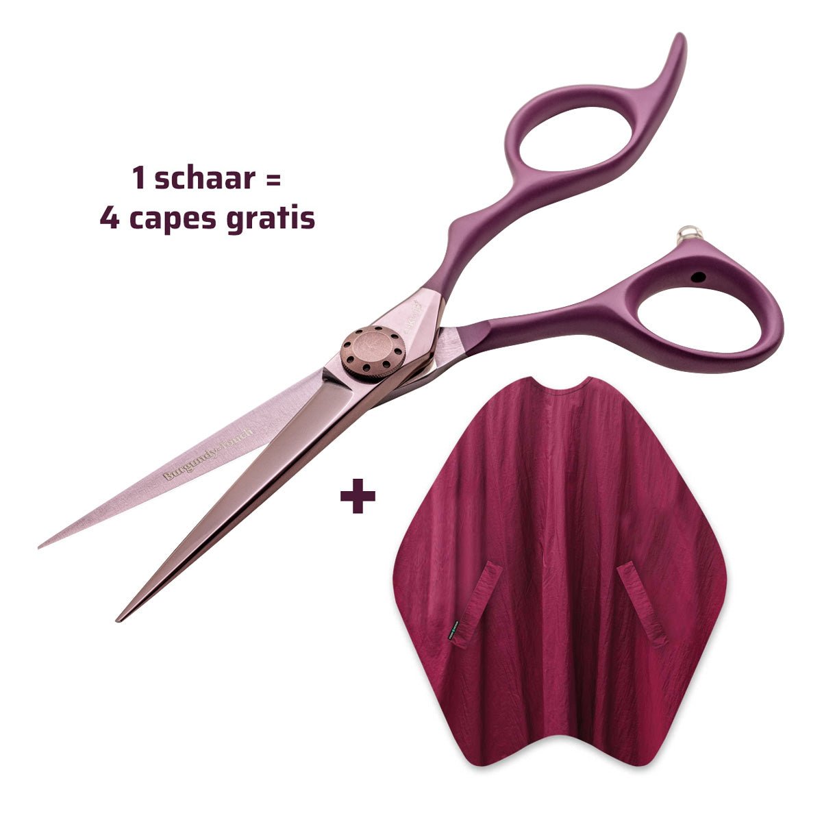 E-Kwip Schaar Burgundy Touch - KOOS • alles voor de kapper - E-Kwip - Kappersschaar