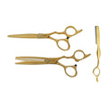 E-Kwip Schaar Set Harmony Mat Goud - KOOS • alles voor de kapper - E-Kwip - Kappersschaar