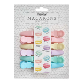 Efalock Macarons Shark Clips Pastel 6st - KOOS • alles voor de kapper - Efalock - Verdeelklemmen