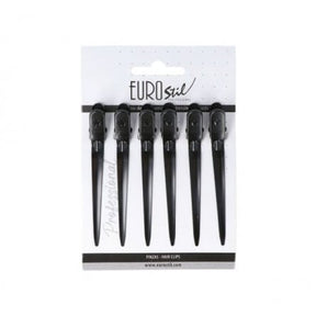 Eurostil Metalen Klemmen 6st - KOOS • alles voor de kapper - Eurostil - Verdeelklemmen