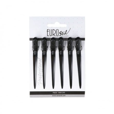 Eurostil Metalen Klemmen 6st - KOOS • alles voor de kapper - Eurostil - Verdeelklemmen