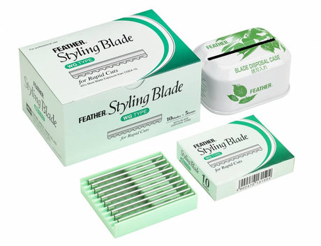 Feather Styling Mesjes WG Type Groen - KOOS • alles voor de kapper - Feather - Kappersmes