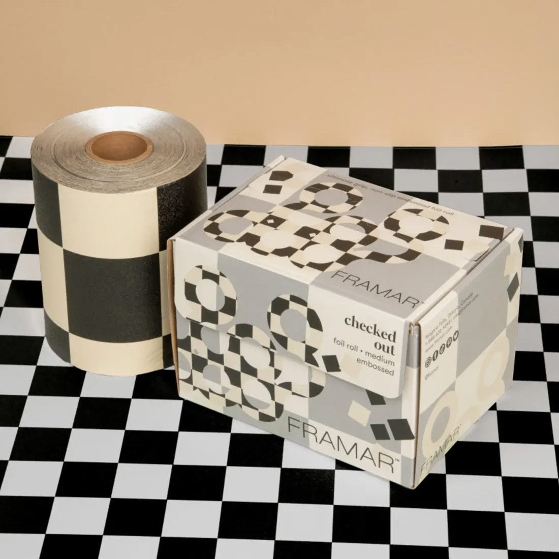 Framar Alufolie Checked Out Medium Embossed 98m - KOOS • alles voor de kapper - Framar - Folies
