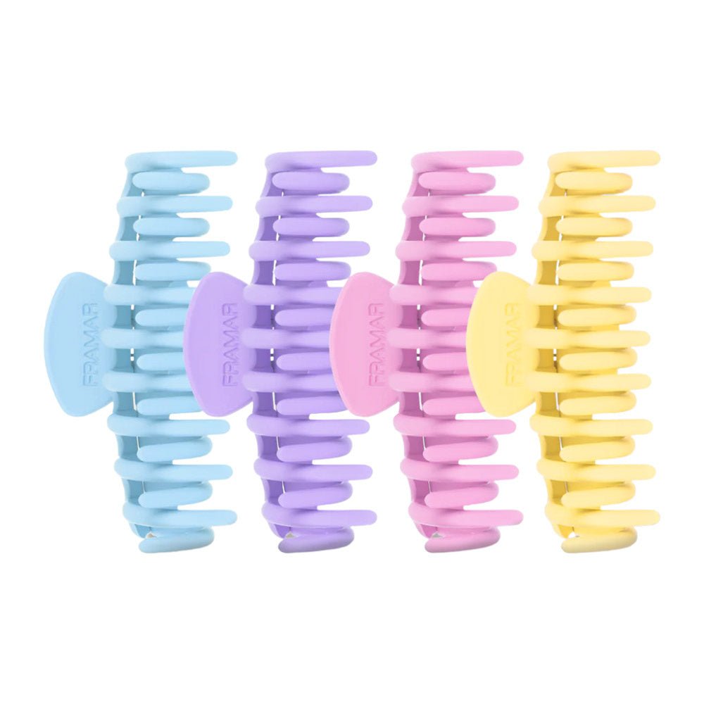 Framar Claw Clips Pastel 4st - KOOS • alles voor de kapper - Framar - Verdeelklemmen