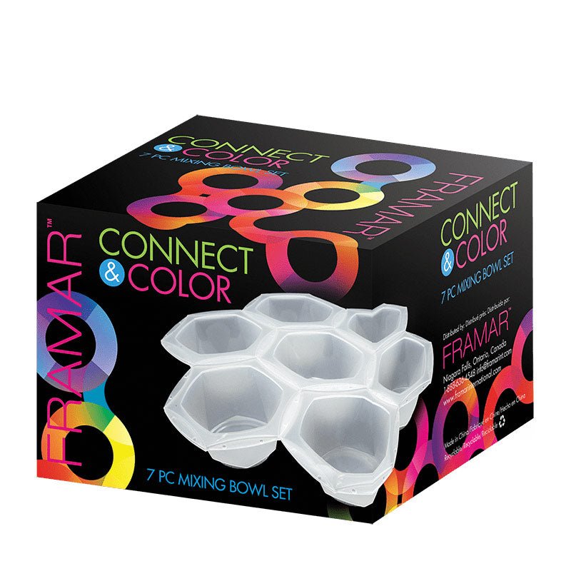 Framar Verfbakje Connect & Color Bowls Set 7st - KOOS • alles voor de kapper - Framar - Verfbakjes