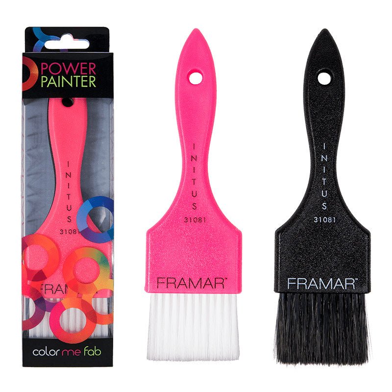 Framar Verfkwast Power Painter Black & Pink 2st - KOOS • alles voor de kapper - Framar - Verfkwasten