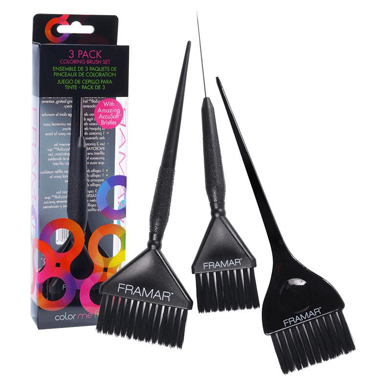 Framar Verfkwast Set Black 3st - KOOS • alles voor de kapper - Framar - Verfkwasten