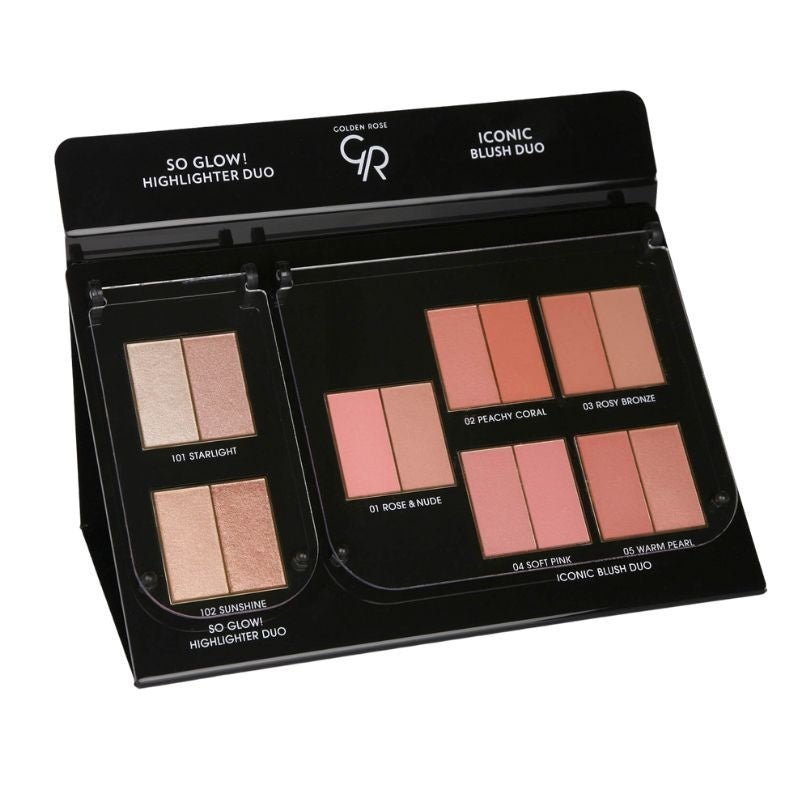 GR Iconic Blush Duo - So Glow! Display - KOOS • alles voor de kapper - Golden Rose - Displays