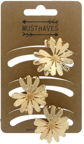 Haarklem flower gold small 3cm - KOOS • alles voor de kapper - KOOS - Haarmode