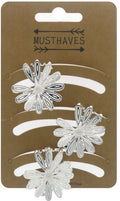 Haarklem flower small zilver 3cm - KOOS • alles voor de kapper - KOOS - Haarmode