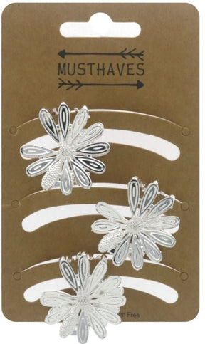 Haarklem flower small zilver 3cm - KOOS • alles voor de kapper - KOOS - Haarmode