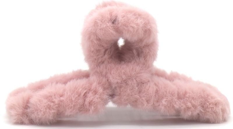 Haarklem fluffy roze 12,5cm - KOOS • alles voor de kapper - KOOS - Haarmode