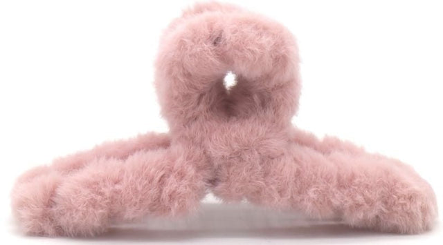 Haarklem fluffy roze 12,5cm - KOOS • alles voor de kapper - KOOS - Haarmode