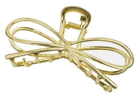 Haarklem strik goud metaal 7,5cm - KOOS • alles voor de kapper - KOOS - Haarmode