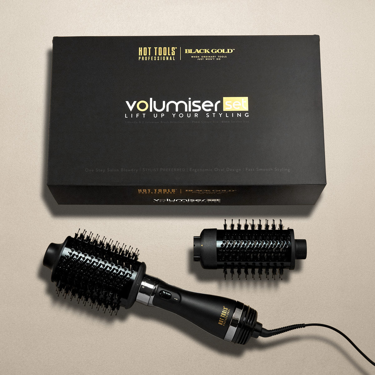 Hot Tools Volumiser Set Black Gold - KOOS • alles voor de kapper - Hot Tools - Krulborstels