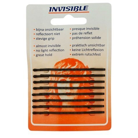 Invisible Haarschuifjes 6,5cm Lang Bruin - KOOS • alles voor de kapper - Invisible - Schuifjes & spelden