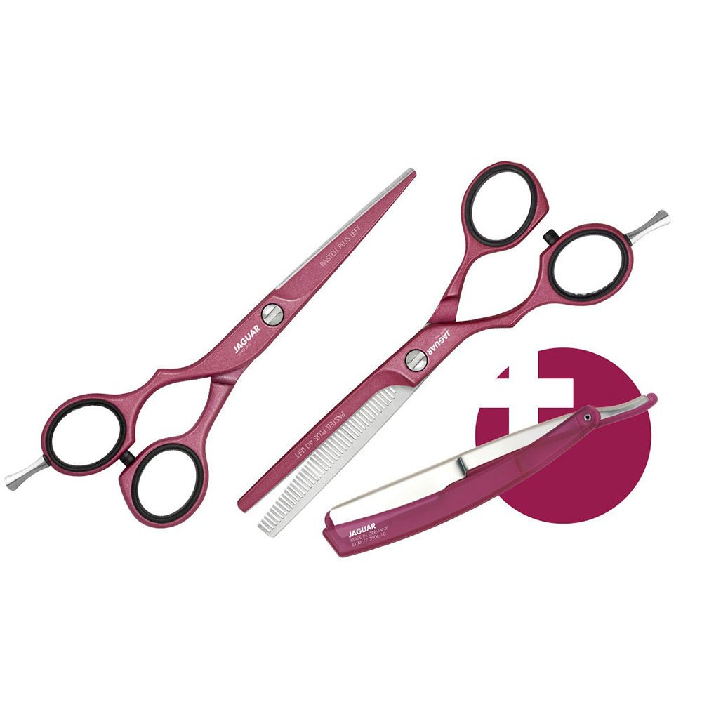 Jaguar Set Pastell Plus Offset Berry Left 5.75 + Effi + R1M - KOOS • alles voor de kapper - Jaguar - Kappersschaar
