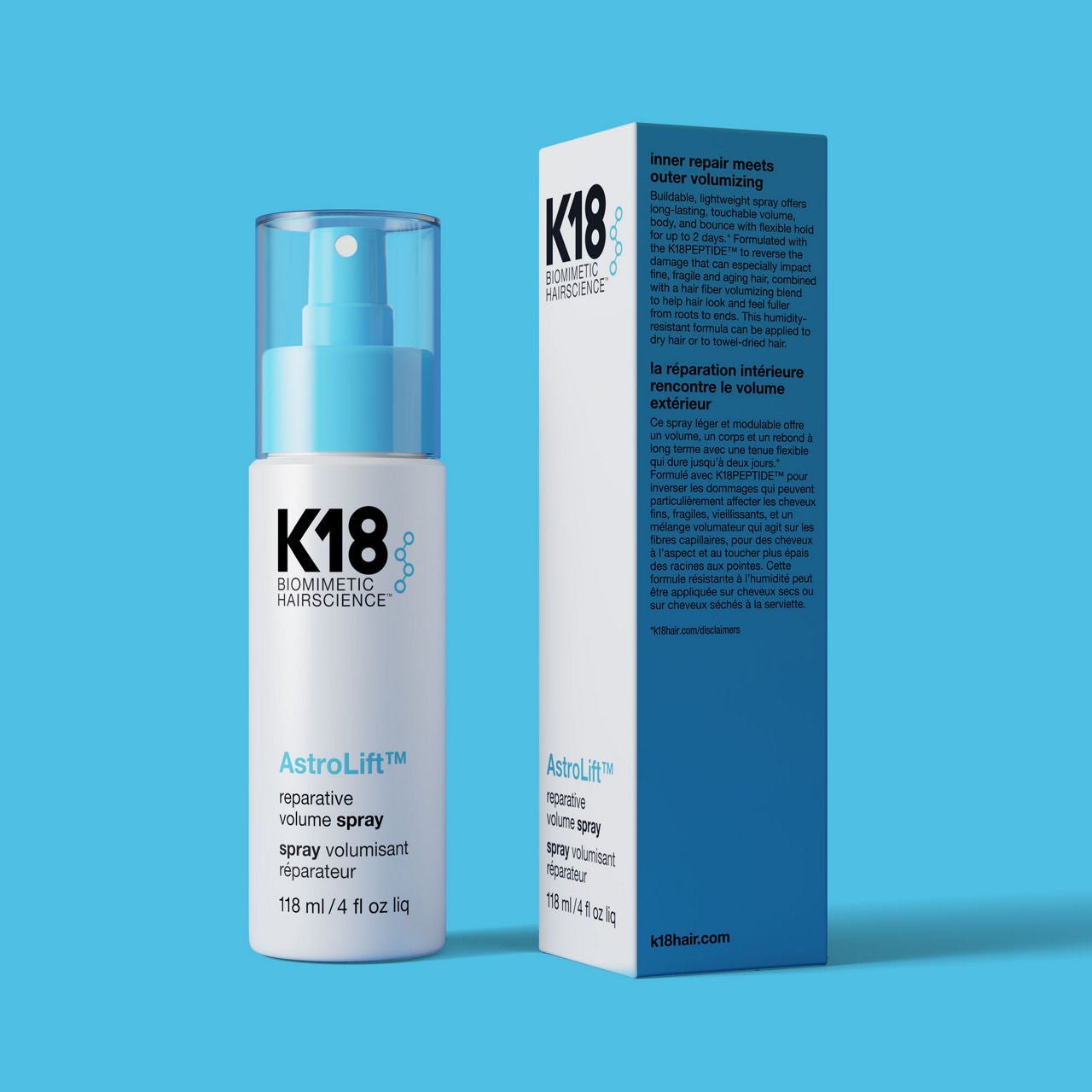 K18 AstroLift Reparative Volume Spray 118ml - KOOS • alles voor de kapper - K18 - Haarspray