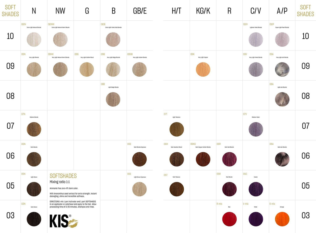 KIS Color SoftShades 100ml - KOOS • alles voor de kapper - KIS - Demi-permanente kleuring