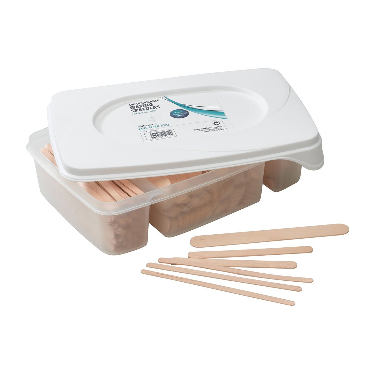Kit Met Houten Spatels 3 Formaten 400st - KOOS • alles voor de kapper - Sibel - Epileren