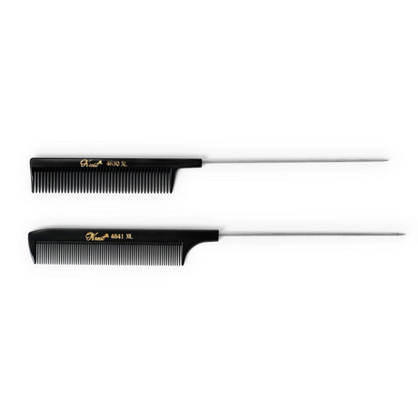 Krest Puntkam Zwart 4646 XL Set 2st - KOOS • alles voor de kapper - Krest - Highlightkammen