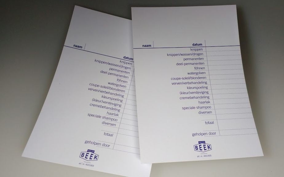 KvdB Afrekenbonboekjes 100 vel - KOOS • alles voor de kapper - KOOS - Planners