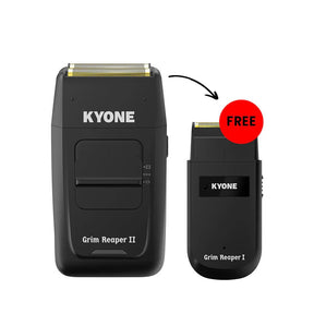 Kyone Grim Reaper II Dual Foil Shaver + gratis Grim Reaper I Single Foil Shaver - KOOS • alles voor de kapper - Kyone - Scheerapparaten