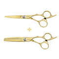 Kyone Set Schaar 710G + 710TG 6.0 Gold - KOOS • alles voor de kapper - Kyone - Kappersschaar