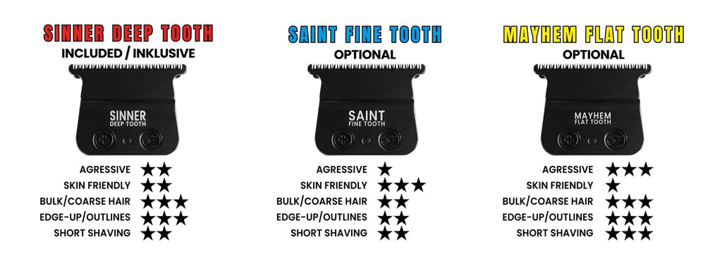 Kyone Sinner Deep Tooth Trimmer - KOOS • alles voor de kapper - Kyone - Trimmers