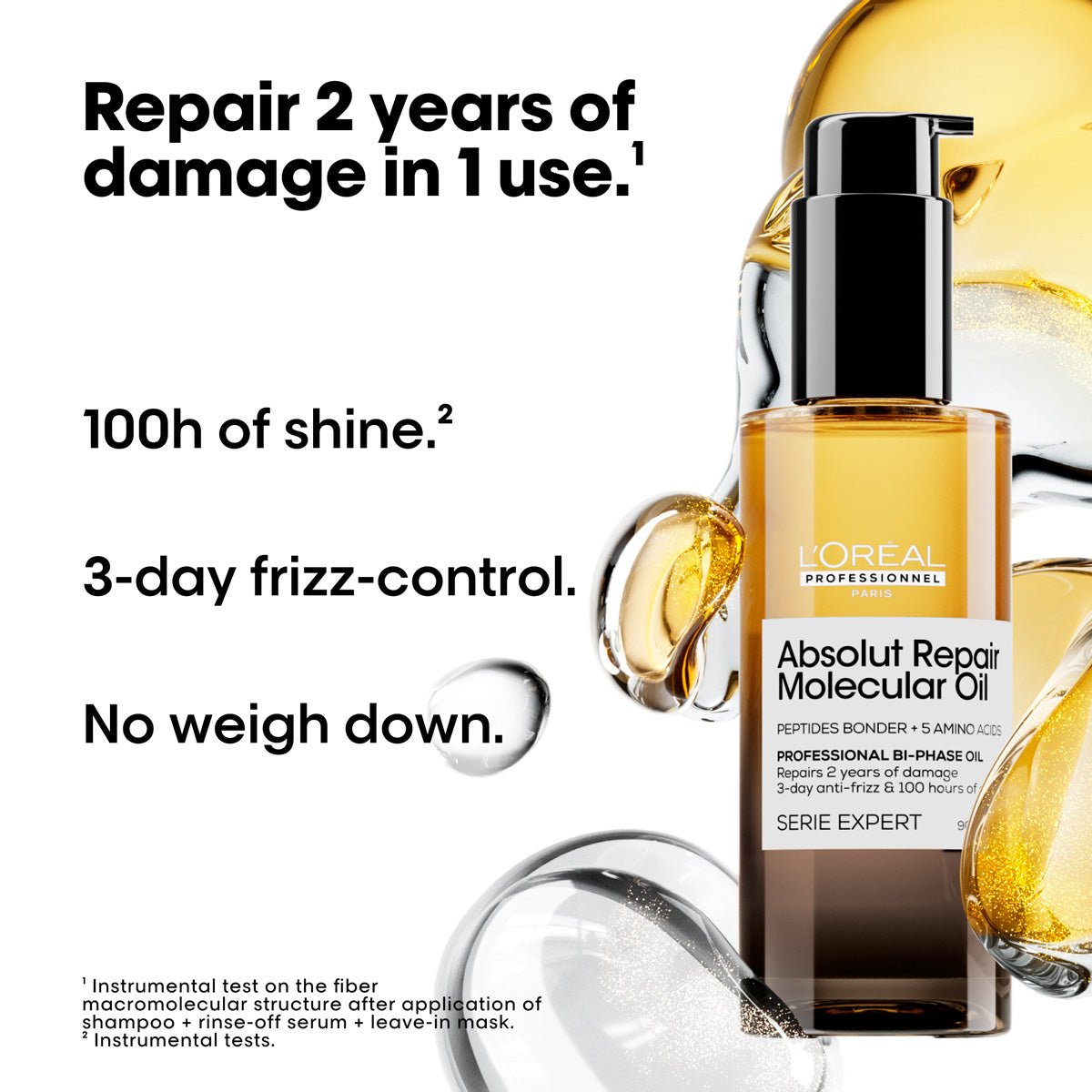 Loreal SE Absolut Repair Molecular Oil - KOOS • alles voor de kapper - Loreal - Haarolie