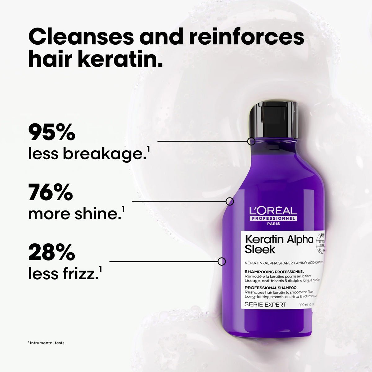 Loreal SE Keratin Alpha Sleek Shampoo - KOOS • alles voor de kapper - Loreal - Shampoo