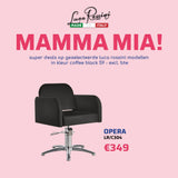 Luca Rossini Kappersstoel Opera Zwart - MAMMA MIA - KOOS • alles voor de kapper - Luca Rossini - Kappersstoel