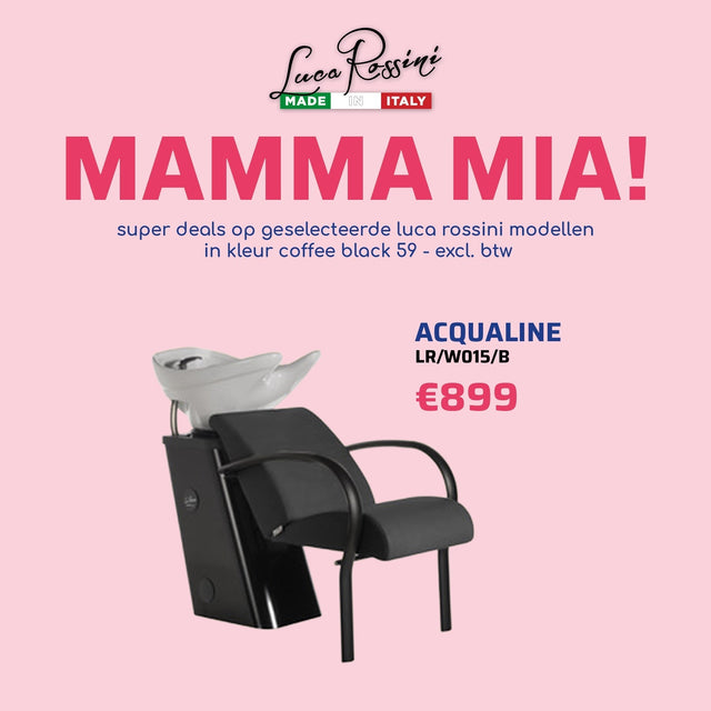 Luca Rossini Wasunit Acqualine Zwart - MAMMA MIA - KOOS • alles voor de kapper - Luca Rossini - Wasunits