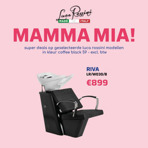 Luca Rossini Wasunit Riva Zwart - MAMMA MIA - KOOS • alles voor de kapper - Luca Rossini - Wasunits