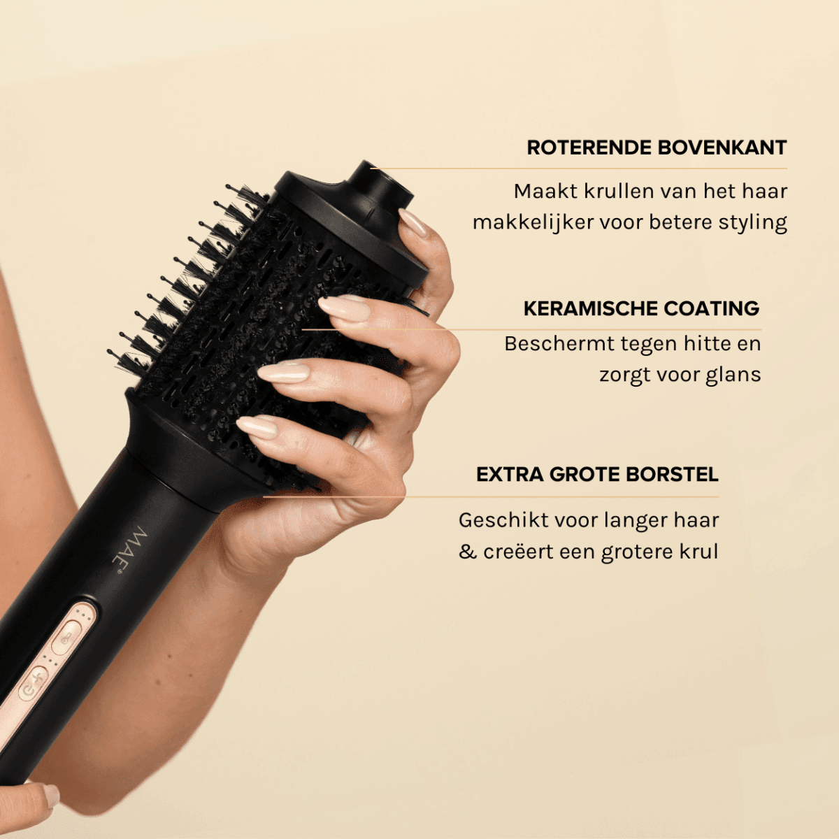 MAE Grote Volume Borstel - KOOS • alles voor de kapper - MAE - Haarborstels